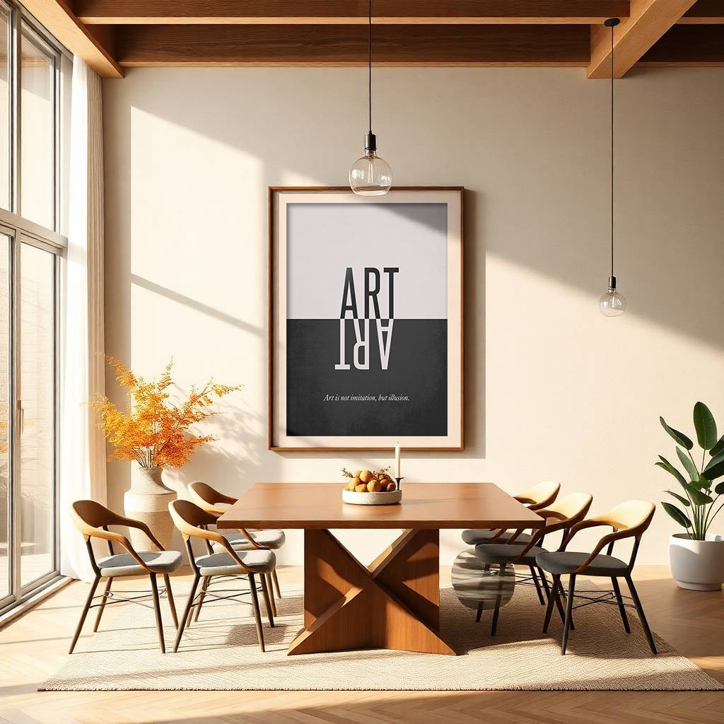 Art & Illusion – Minimal Typographic Wall Art