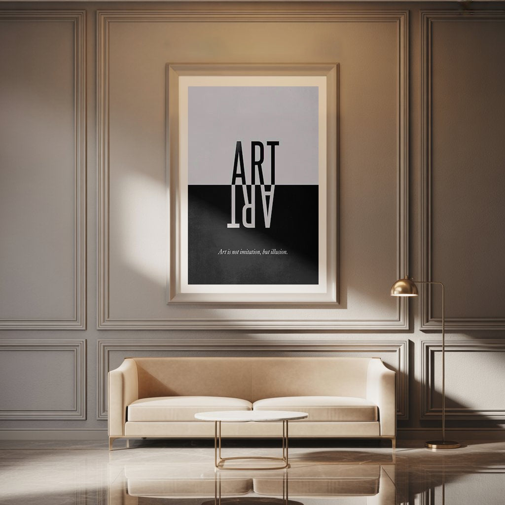Art & Illusion – Minimal Typographic Wall Art