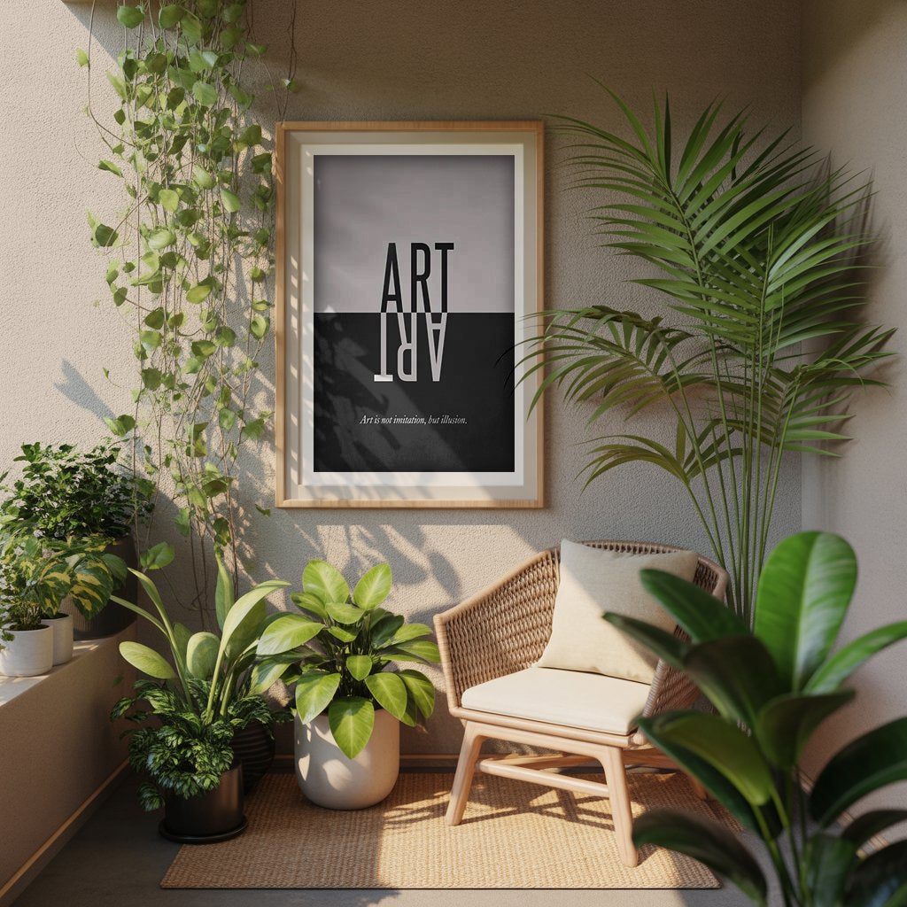 Art & Illusion – Minimal Typographic Wall Art
